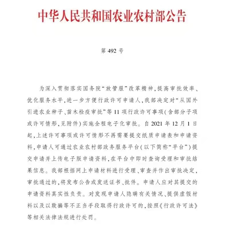 12月1日起施行！农药和肥料登记中的部分事项实施全程电子化审批(图2)